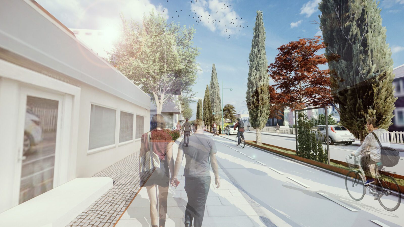 Innherredsveien, Voldsminde sett mot øst (ill: Asplan Viak)