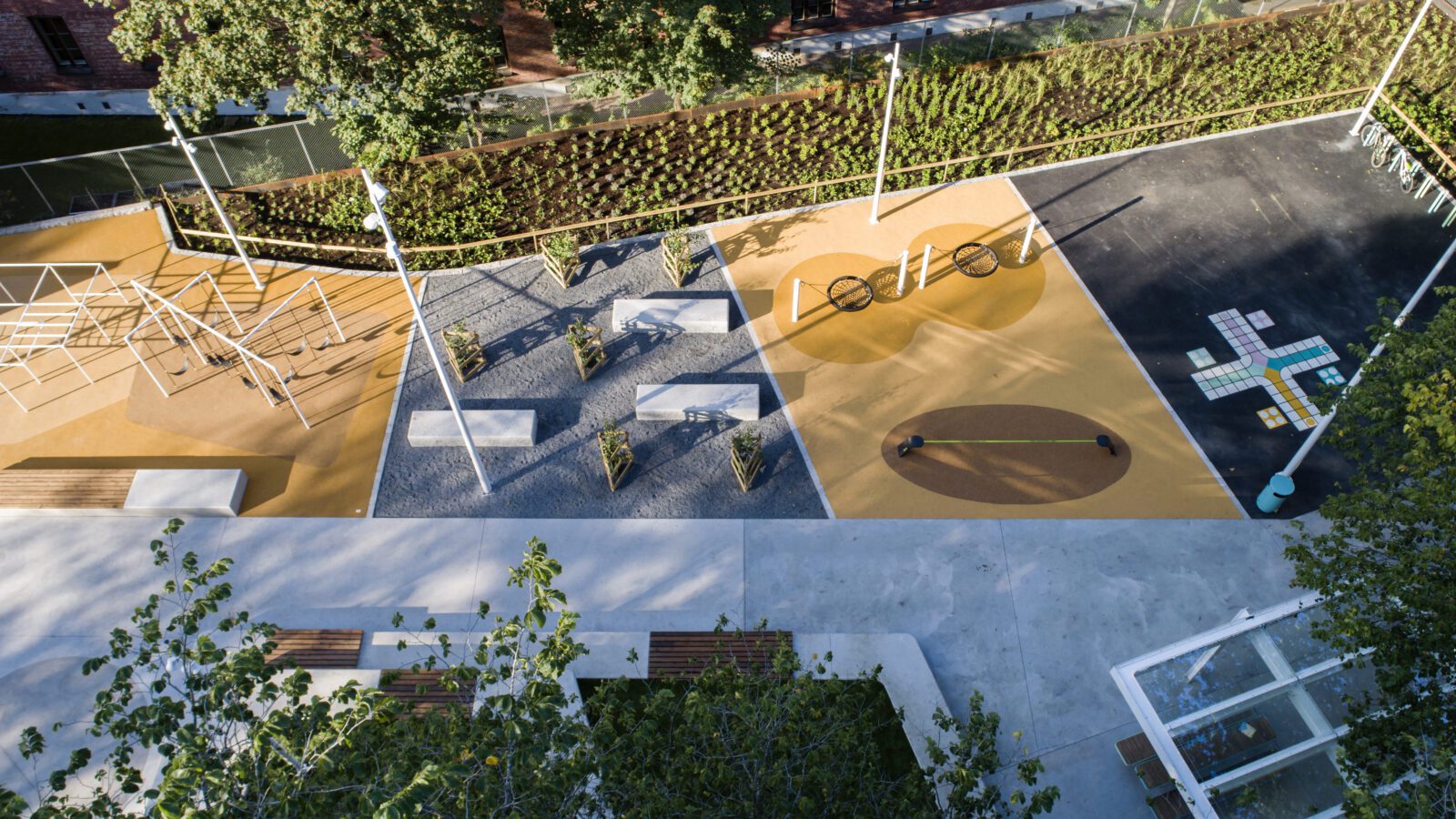 Lekeplass, fugleperspektiv