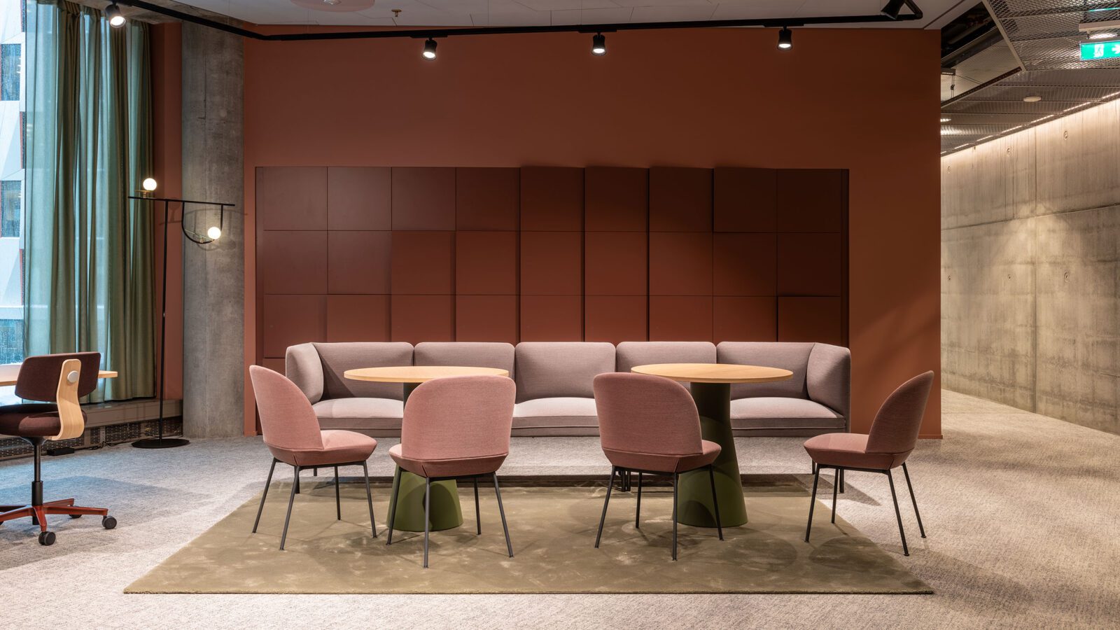 Kontorlandskap med sosial sone